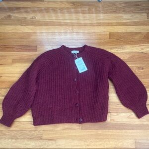 Sezane Emile cardigan in burgundy